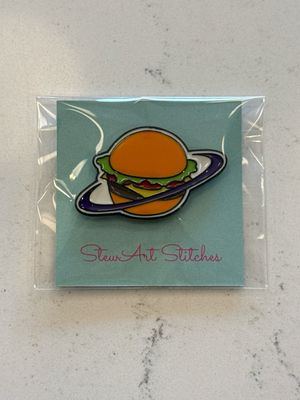 Space Burger Needle Minder from StewArt Stitches