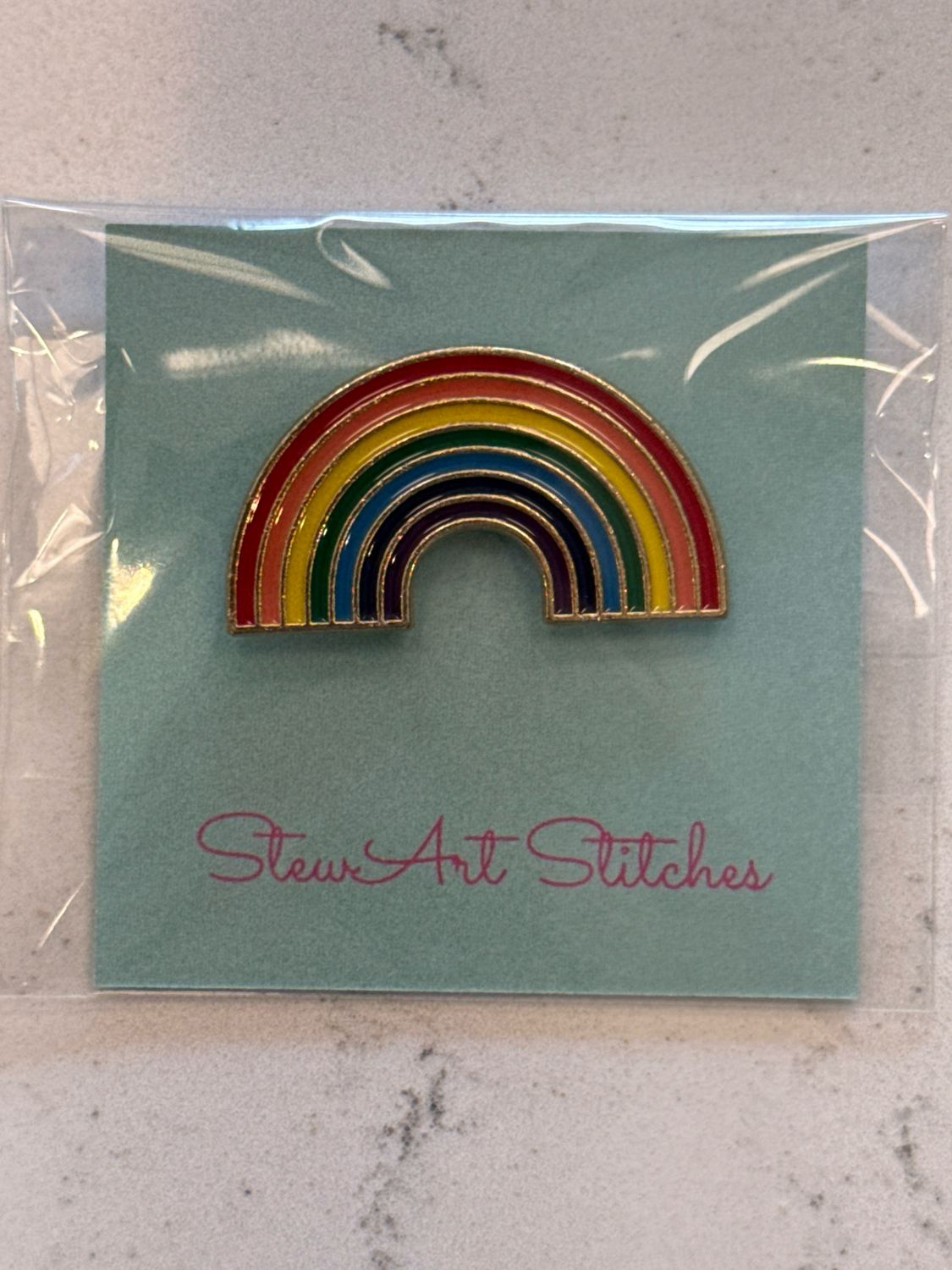 Rainbow Needle Minder from StewArt Stitches