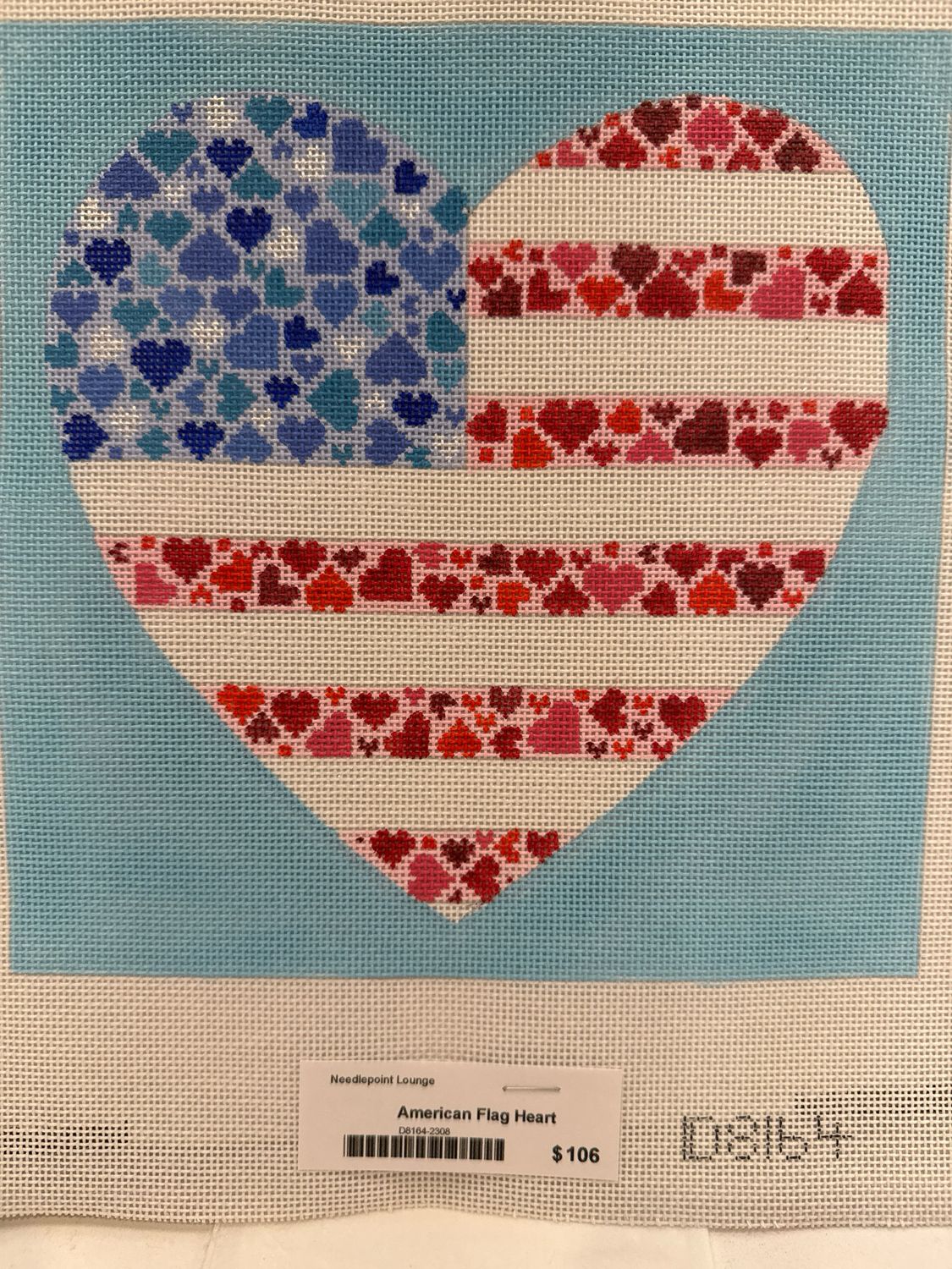 American Flag Heart (D8164)