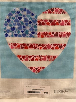 American Flag Heart (D8164)
