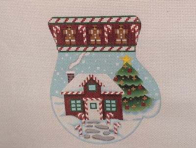 Candy Cane House Mitten (2336B)