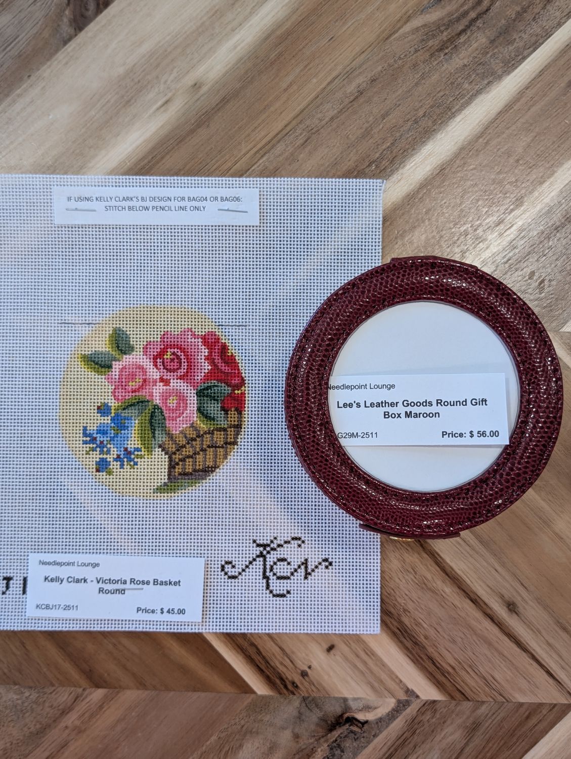 Kelly Clark - Victoria Rose Basket Round Self Finishing Kit