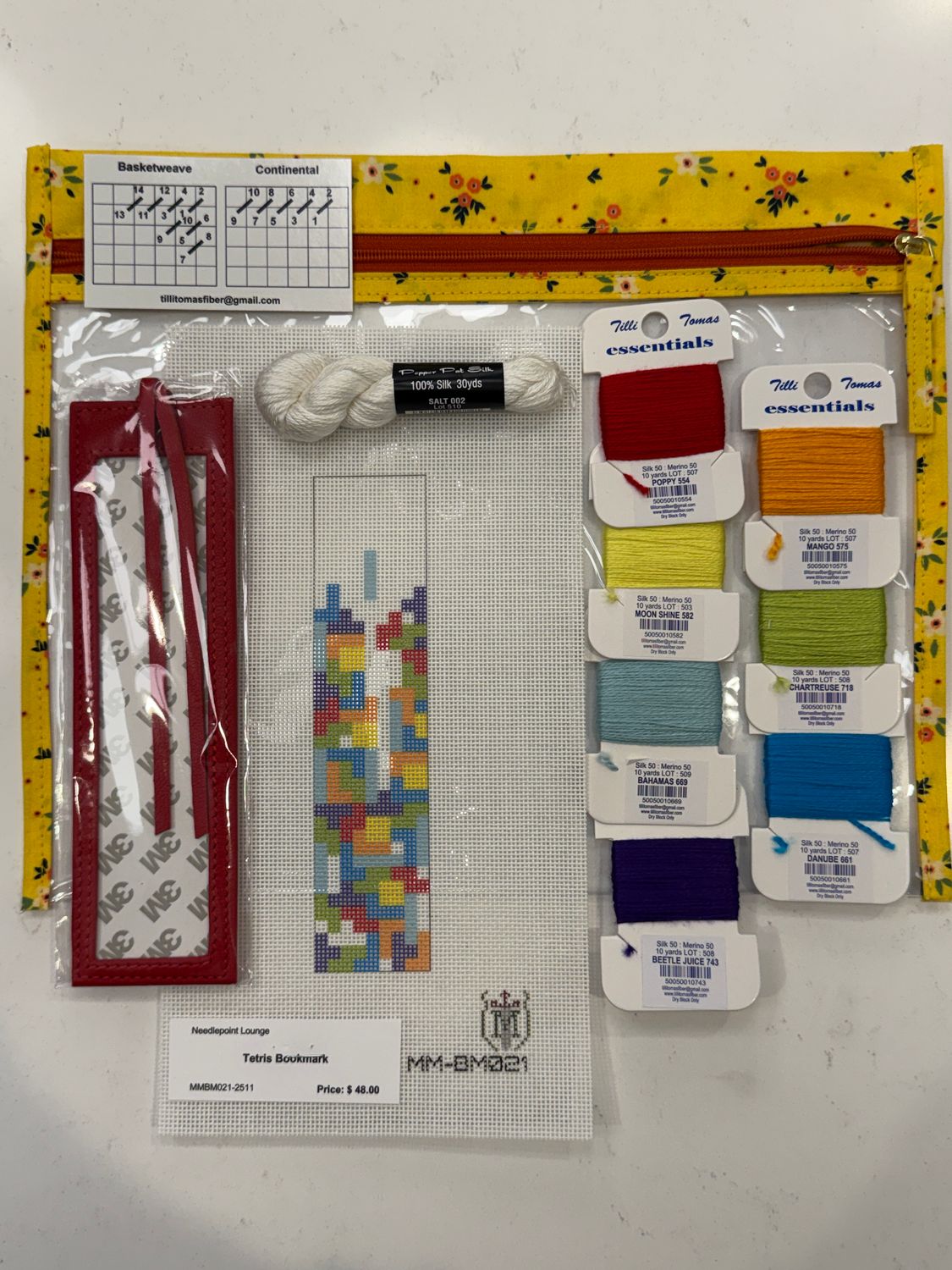 Tetris Bookmark Self Finishing Kit