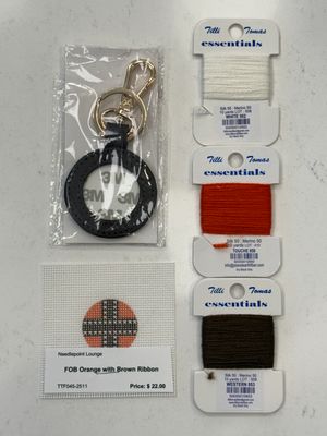 Orange with Brown Ribbon Key Fob Self Finishing Kit