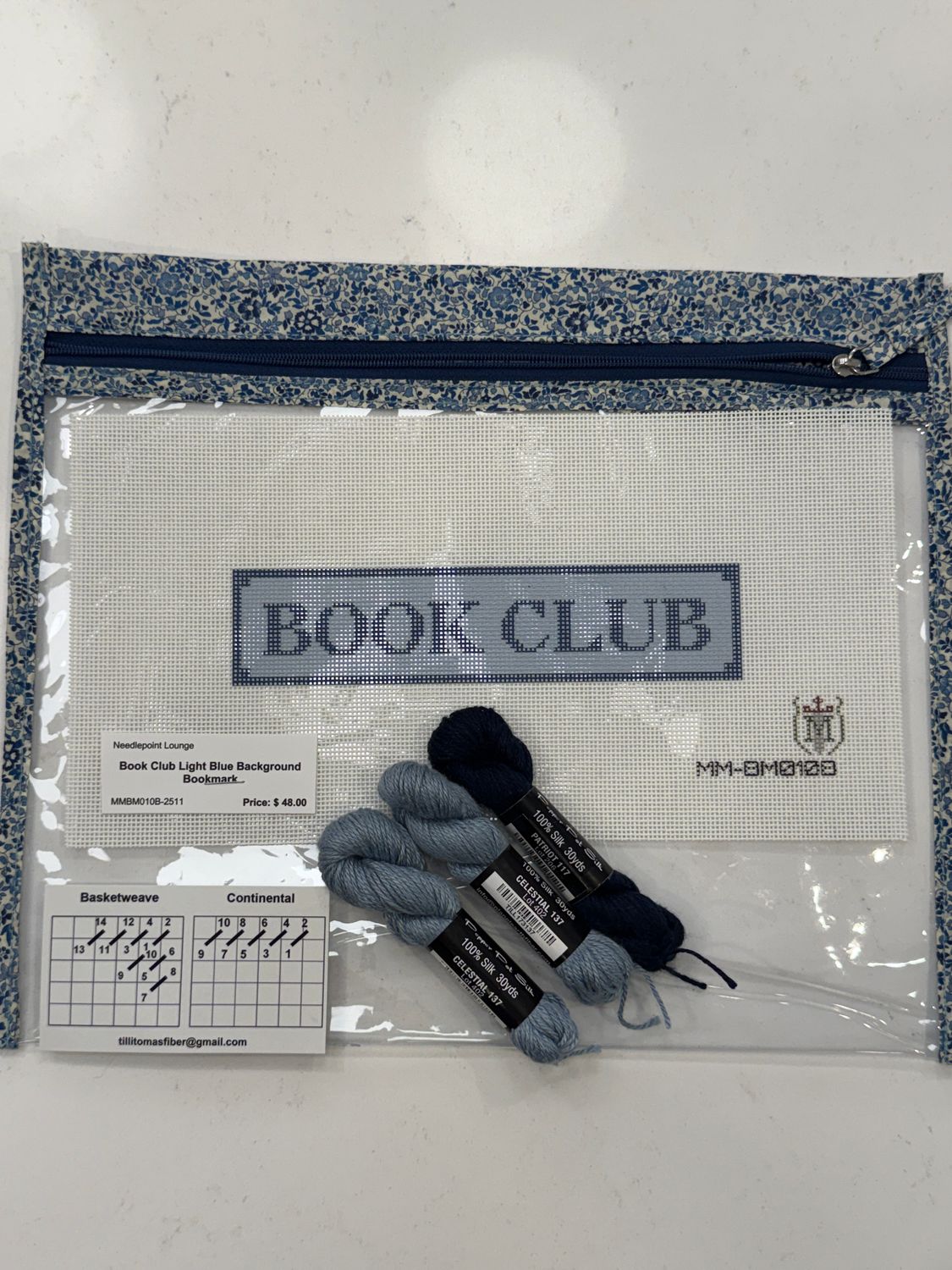 Book Club Light Blue Background Bookmark Kit