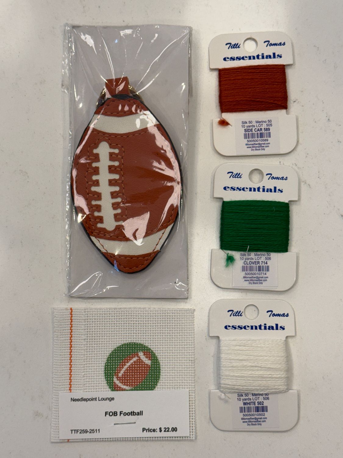 Football Key Fob Self Finishing Kit