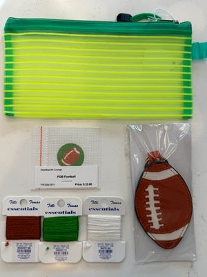 Football Leather Key Fob Kit