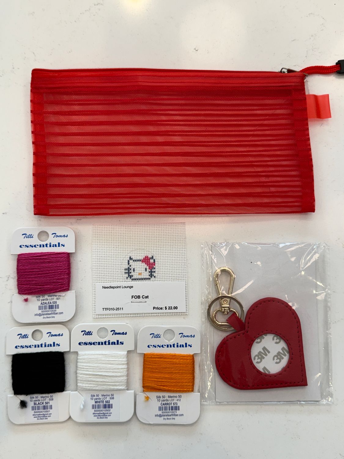 Cat Leather Key Fob Kit