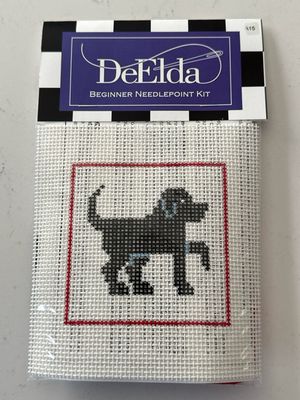 Black Lab Beginner Needlepoint Kit