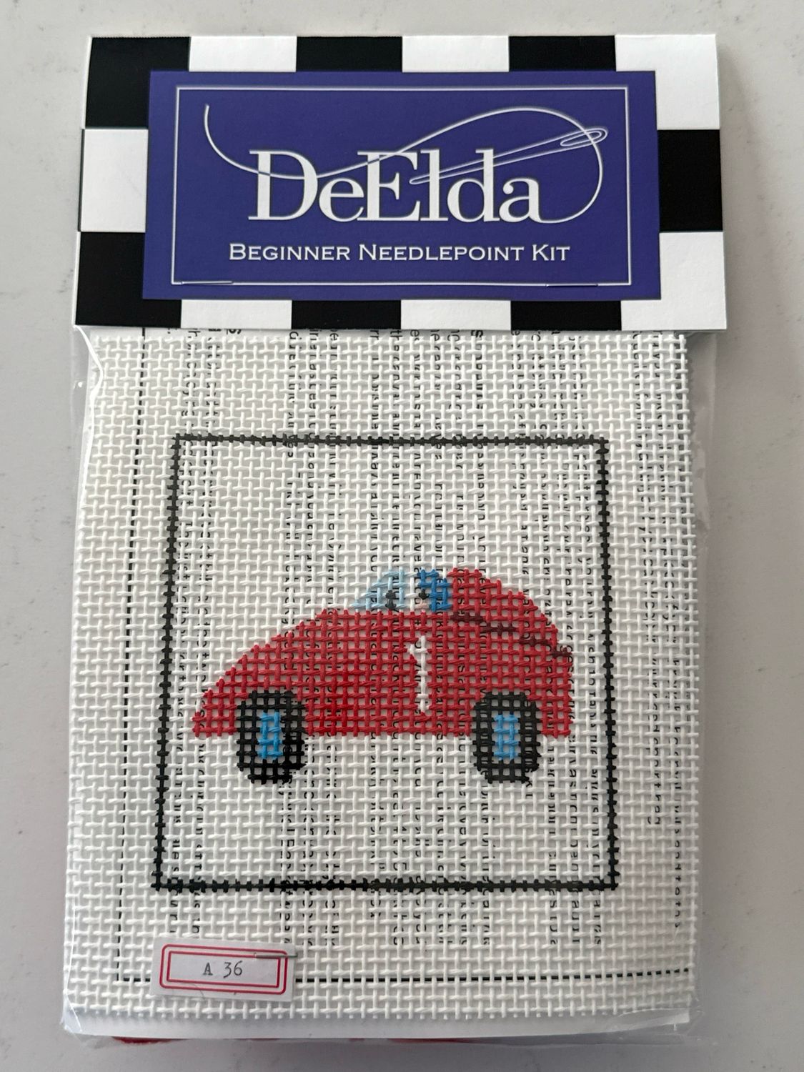 Race Car Beginner Needlepoint Kit