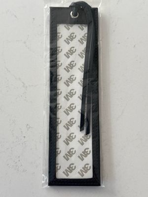 Leather Bookmark - Navy