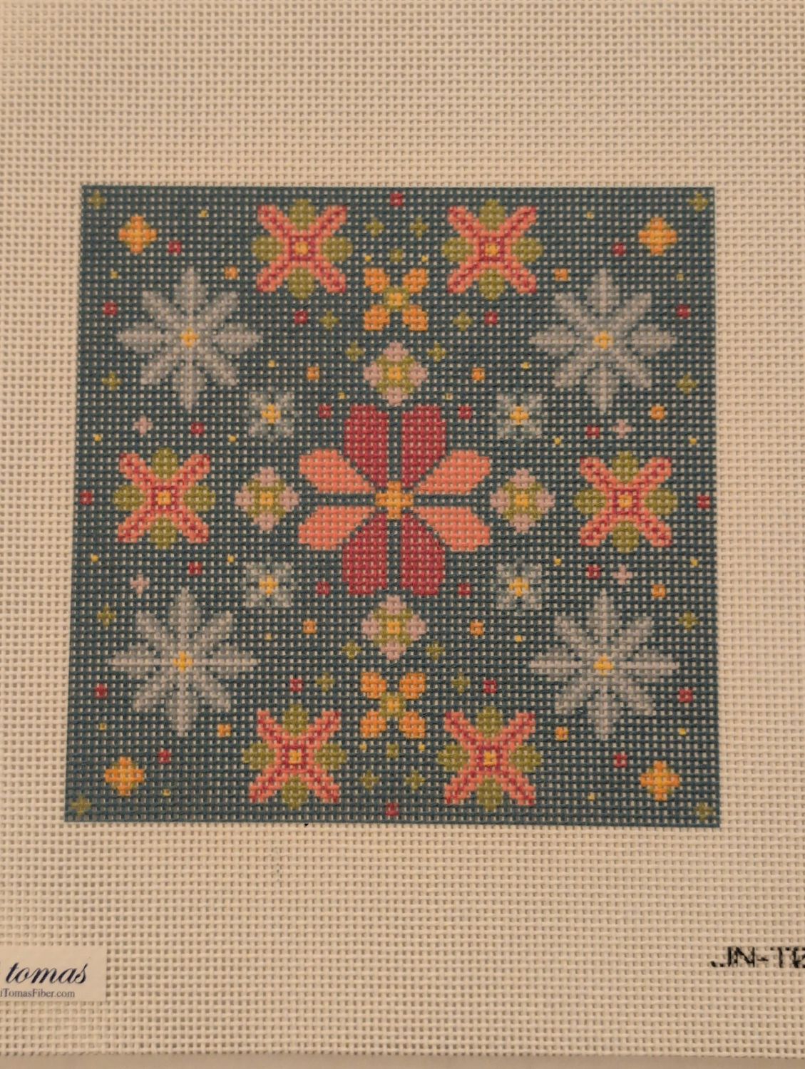 Blue Winter Floral Mandala