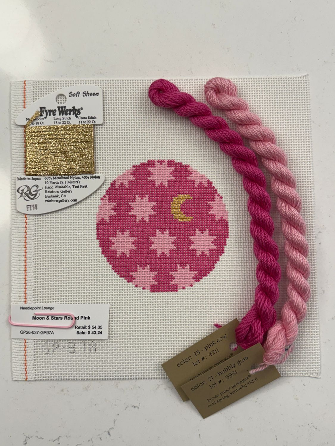 Moon &amp; Stars Round Pink Kit