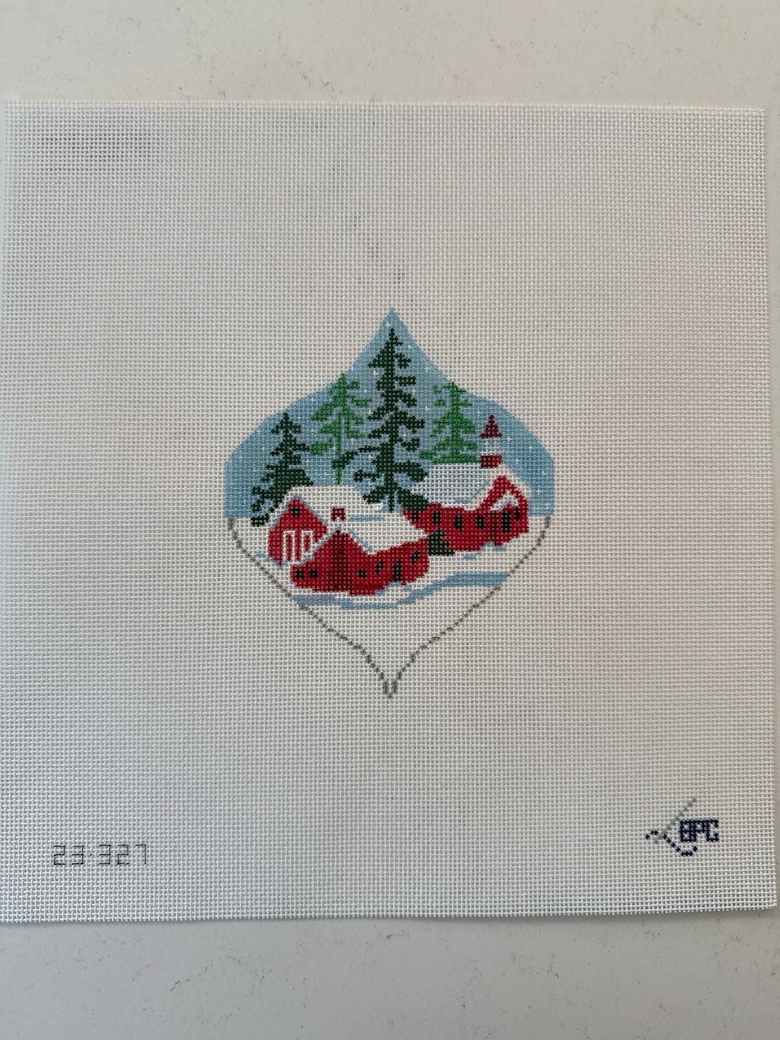 Red Village Ornament