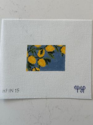 Lemons on Blue - Luggage Tag Insert