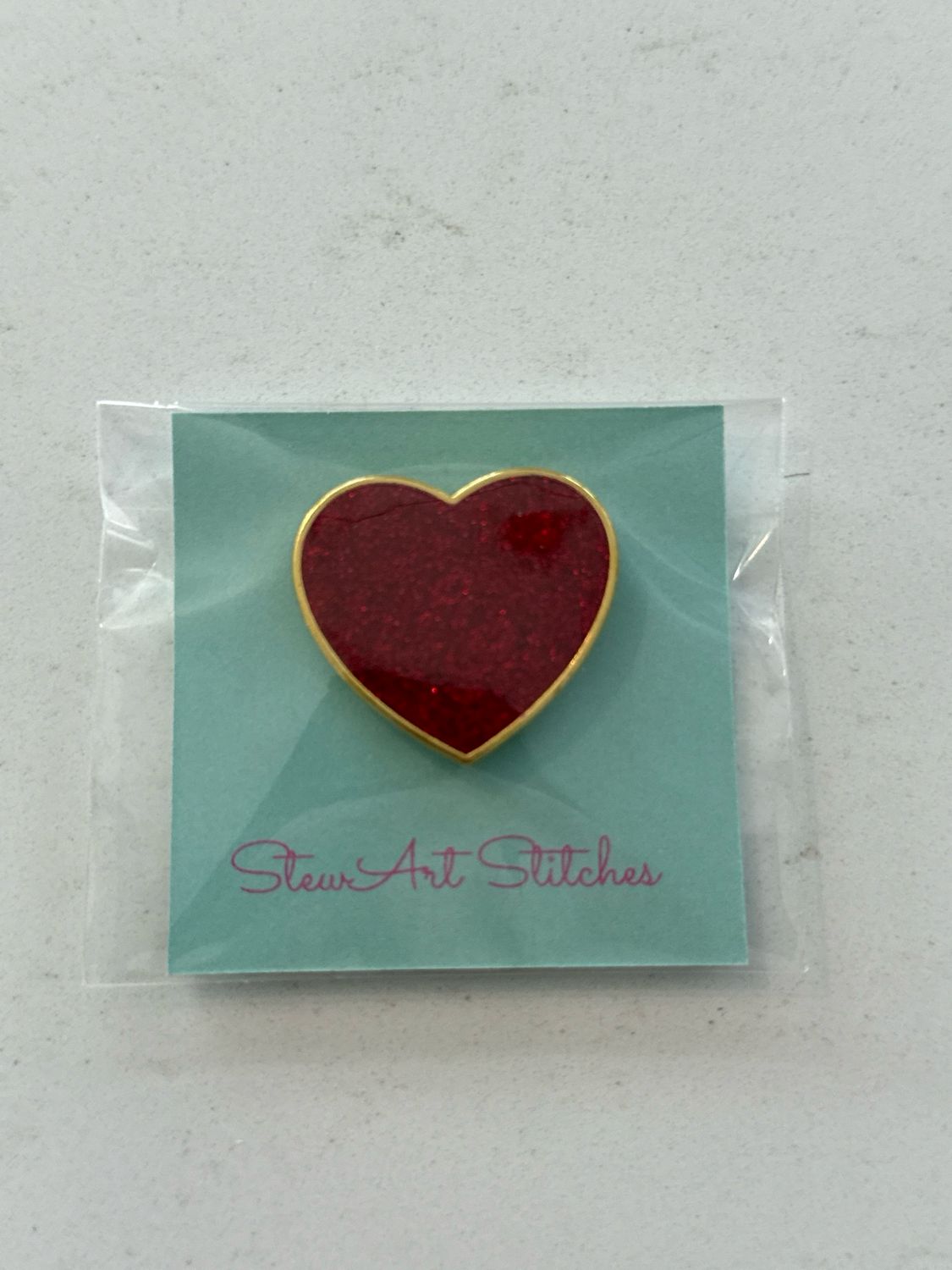 Sparkle Heart Needle Minder from StewArt Stitches