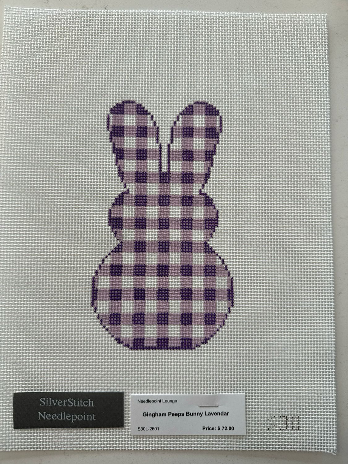 Gingham Peeps Bunny Lavendar