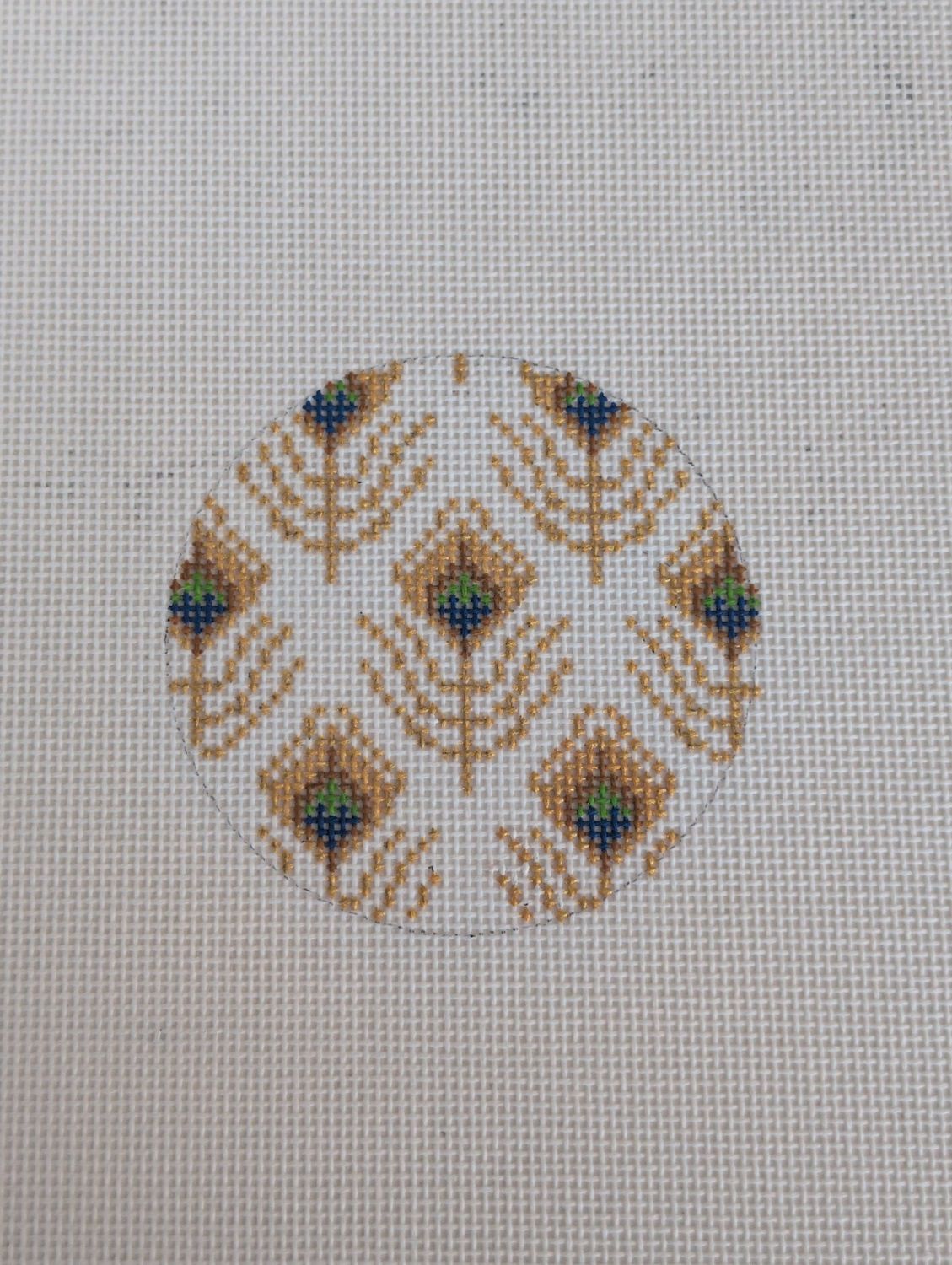 Peacock Feathers Round