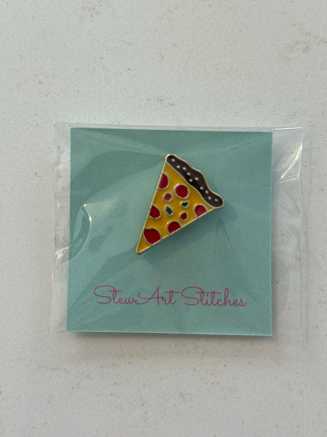 Pizza Needle Minder from StewArt Stitches