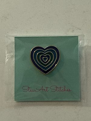 Blue Heart Needle Minder from StewArt Stitches