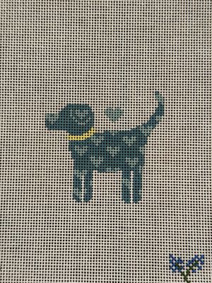 Blue Dog with Hearts