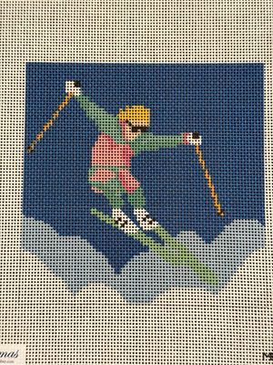 Retro Skier 6"x6" 13M