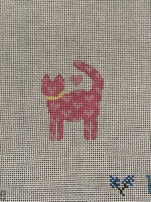 Pink Cat with Hearts