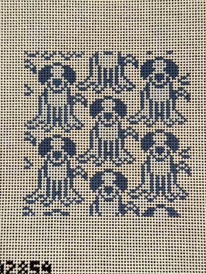 Blue Dog Pattern Square