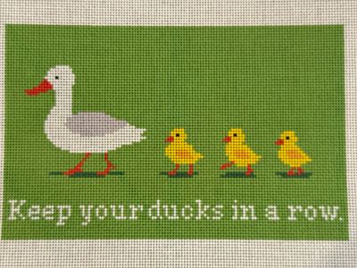 Keep Your Ducks In A Row Printed Canvas