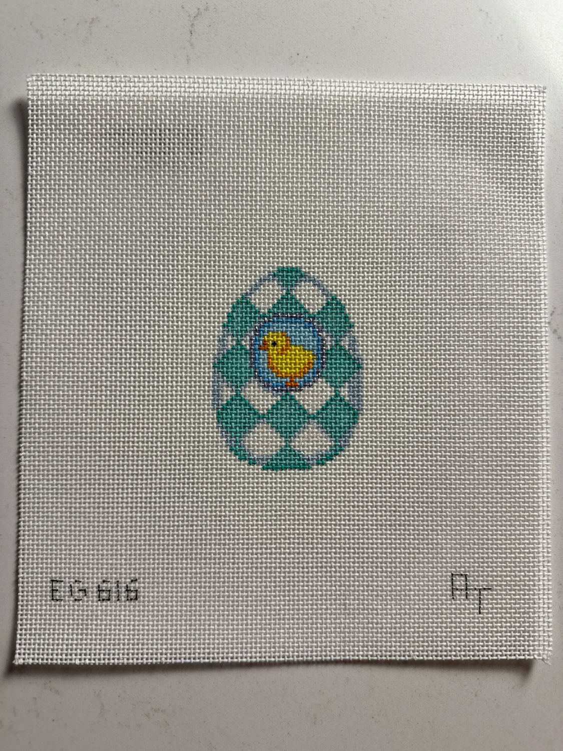 Chick/Aqua Harlequin Mini Egg