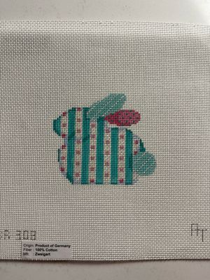 Aqua Stripe/Dots Bunny