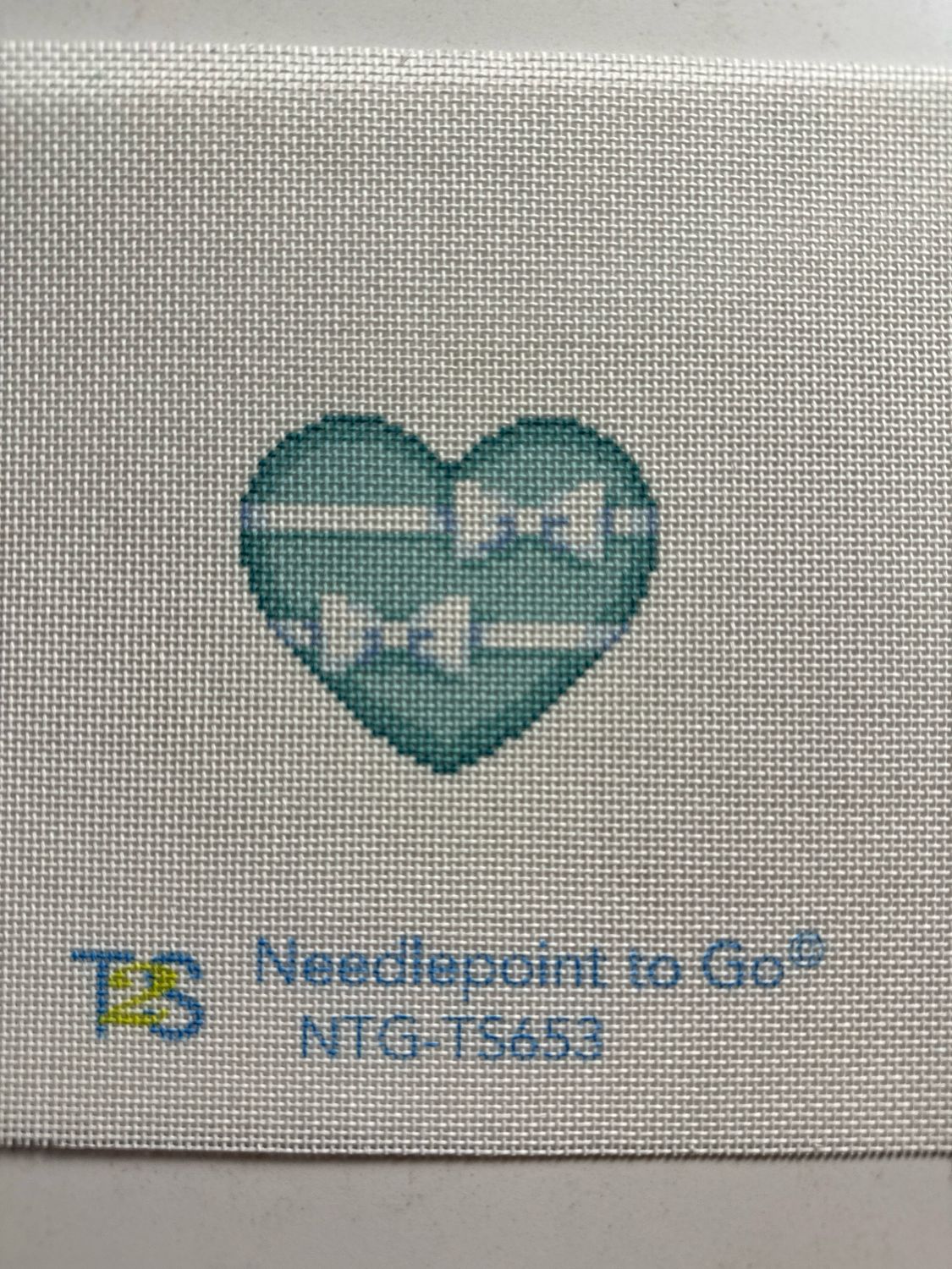 White Bow/Blue Mini Heart