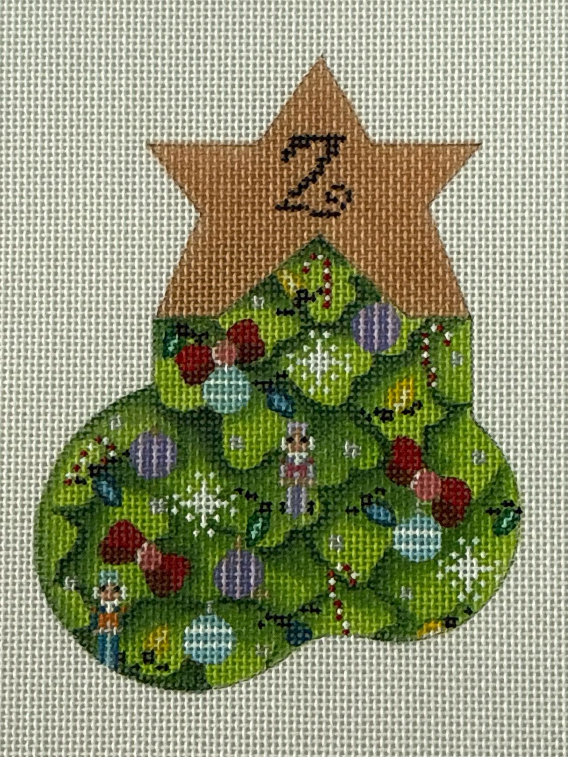 Christmas Tree Alphabet Socks Z