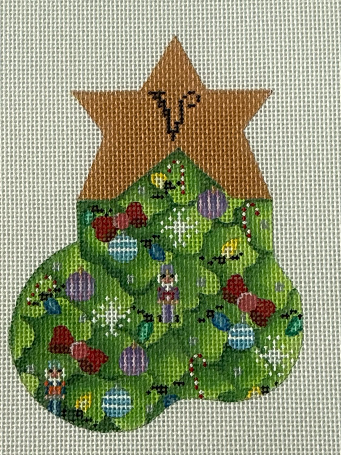 Christmas Tree Alphabet Socks V