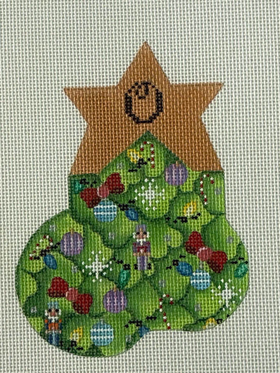 Christmas Tree Alphabet Socks O