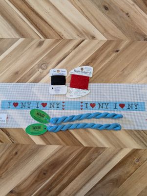 I Love NY Blue Dog Collar