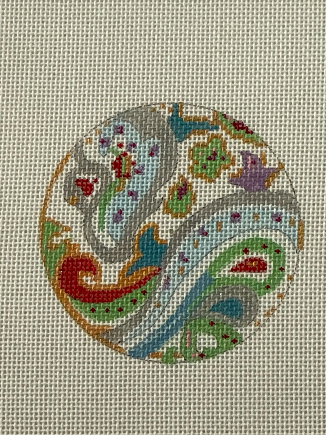 Pastel Paisley Round Ornament