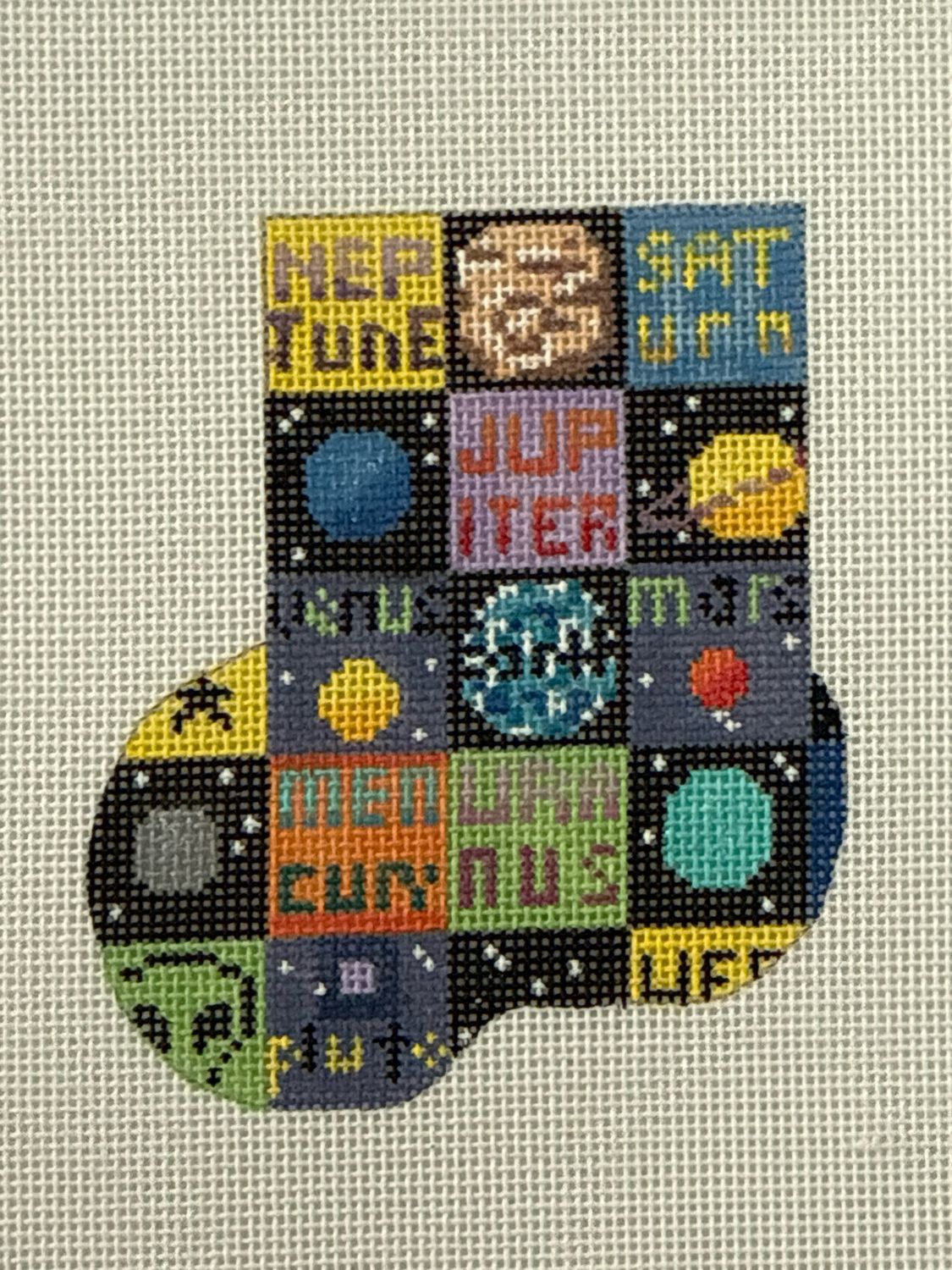 Planets Patchwork Mini Sock