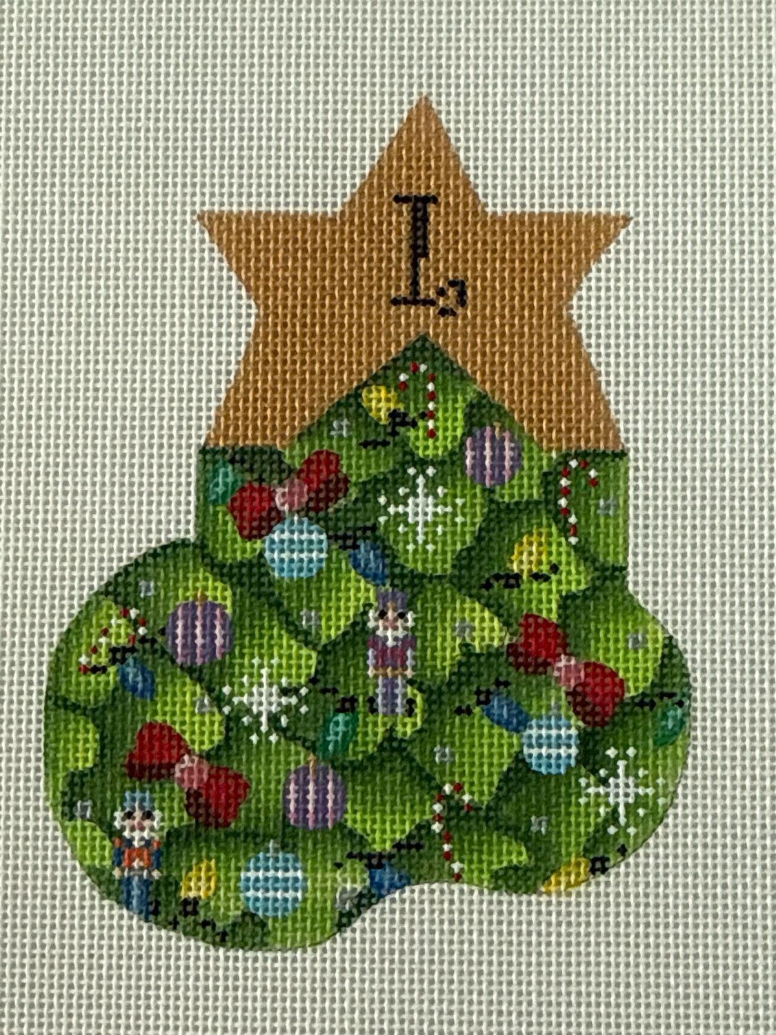 Christmas Tree Alphabet Socks L