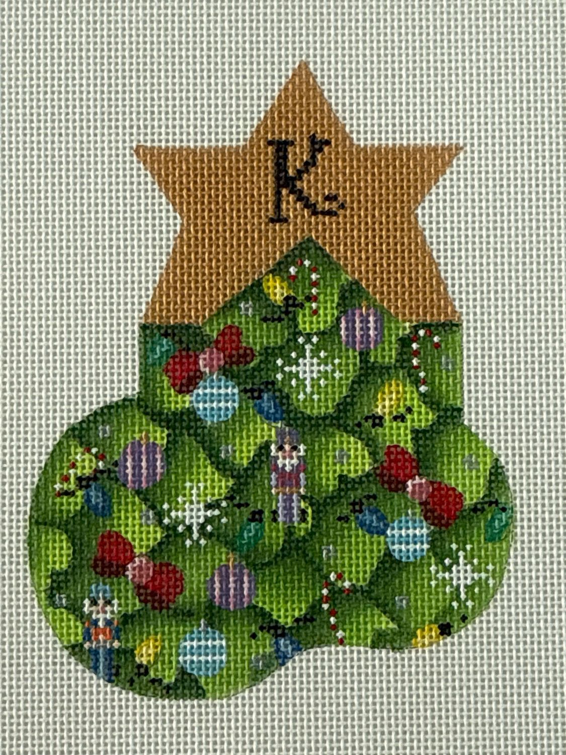 Christmas Tree Alphabet Socks K