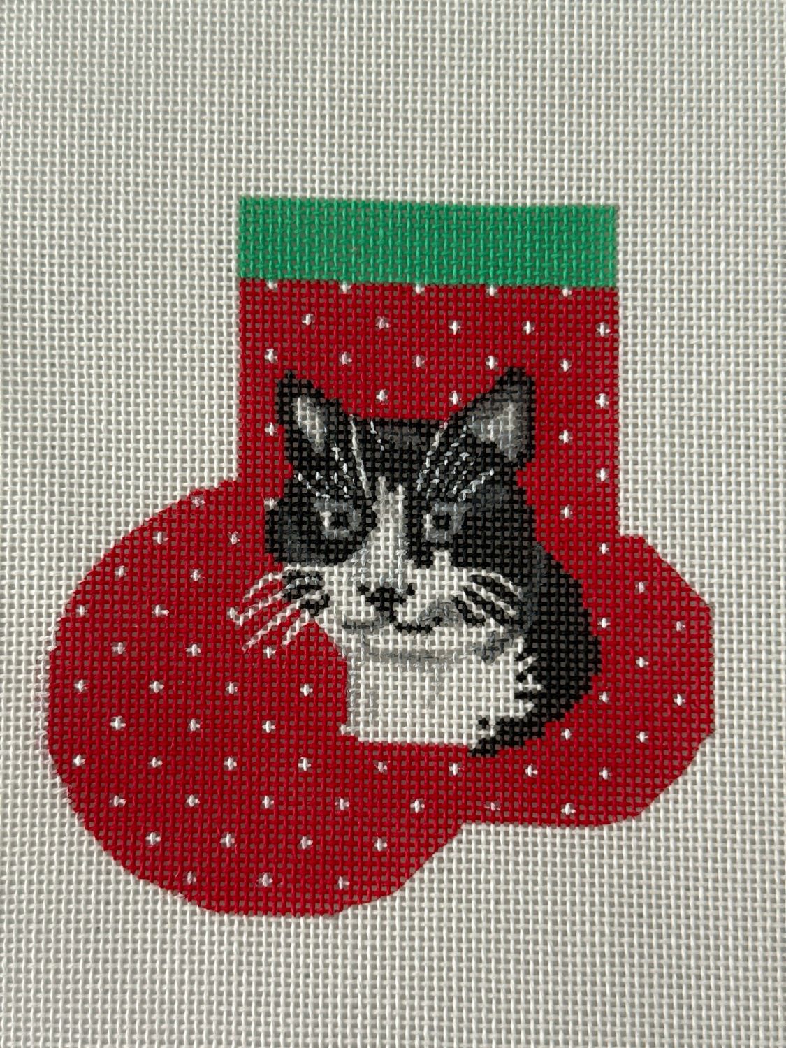 Tuxedo Cat Mini Sock