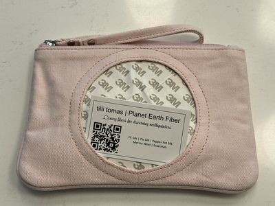 Canvas Clutch Circle Pink