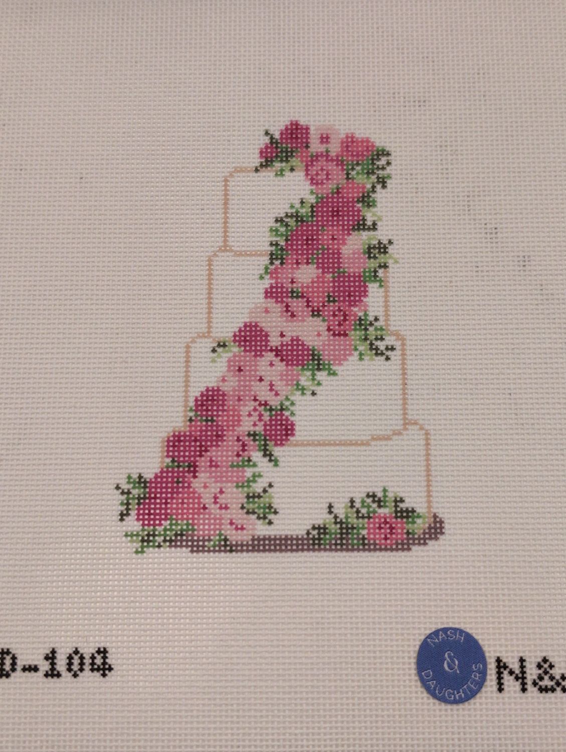 Wedding Cake - Pink Flowers