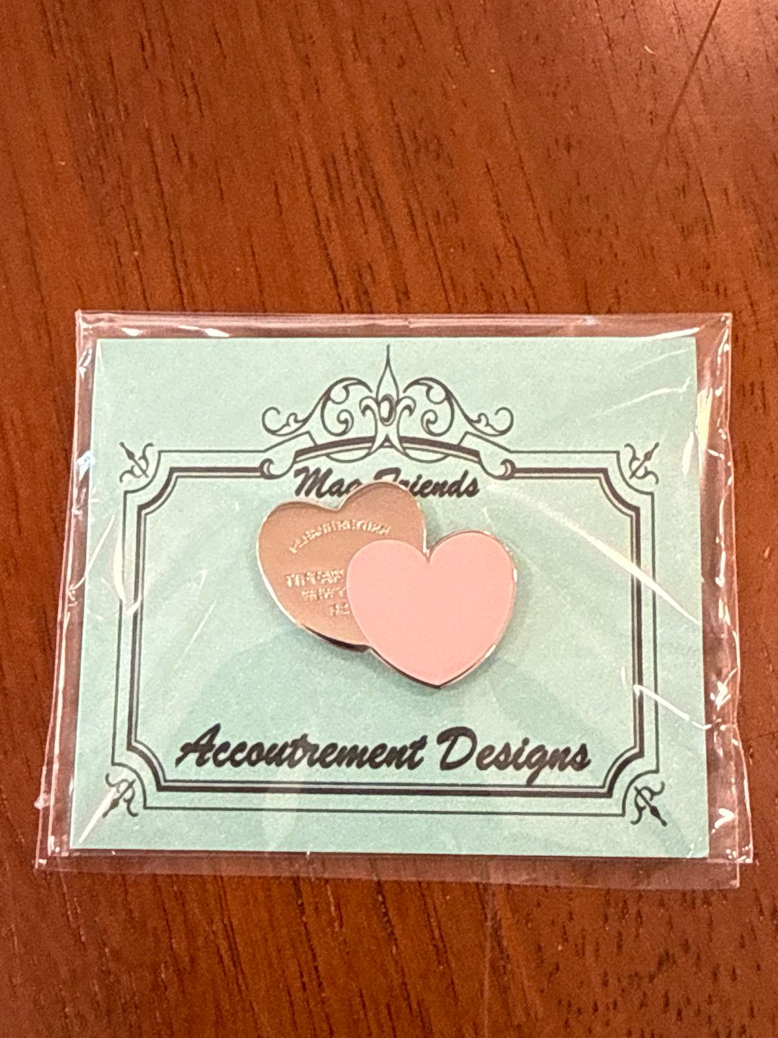 Double Heart Pink Needle Minder