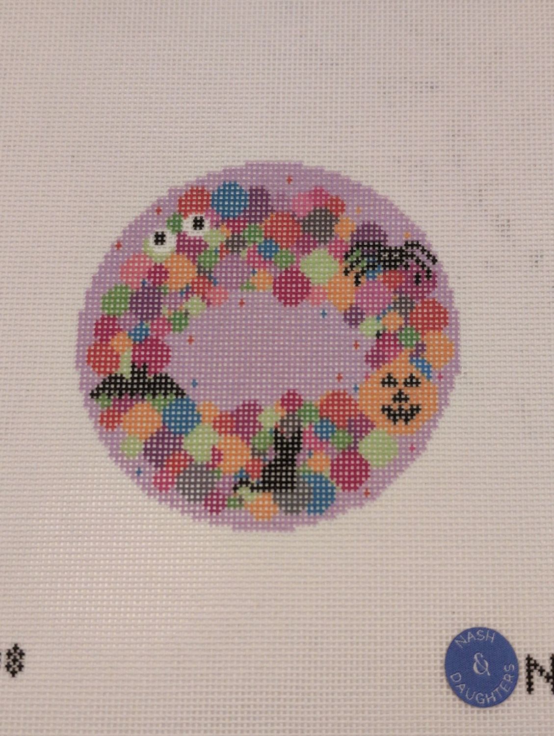 Colorful Spooky Wreath