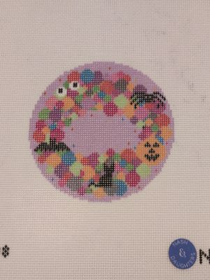 Colorful Spooky Wreath