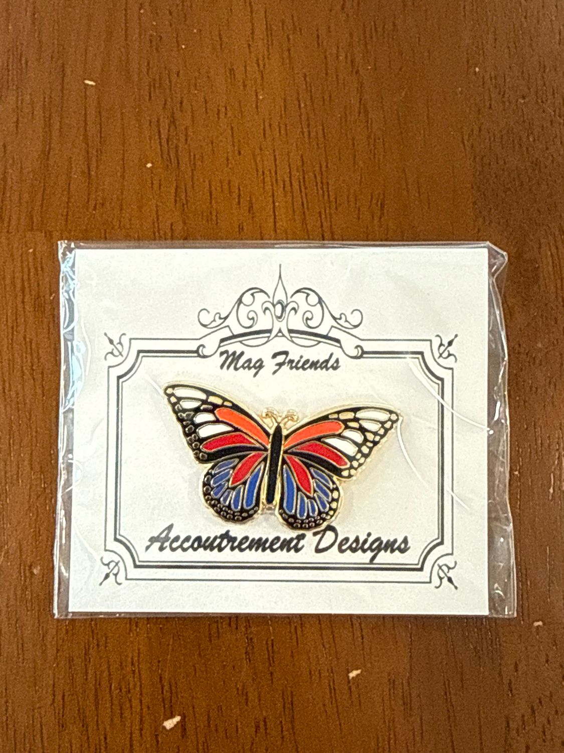 Butterfly Red White &amp; Blue Needle Minder