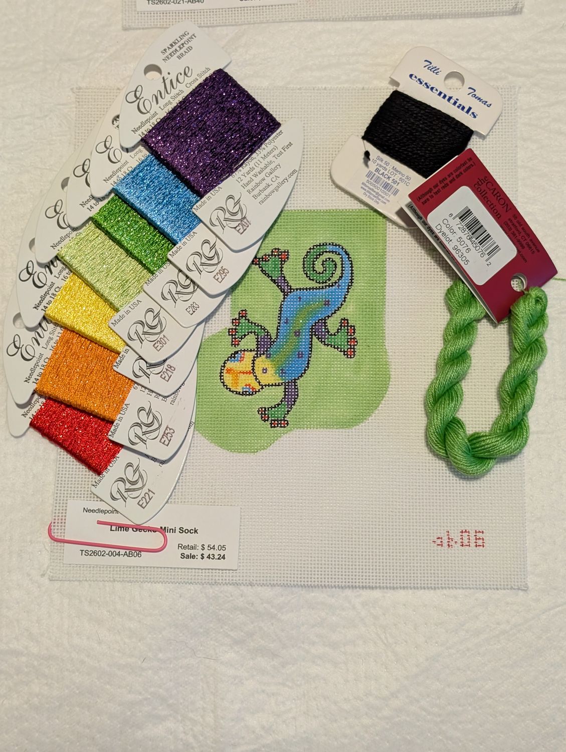 Lime Gecko Mini Sock Kit