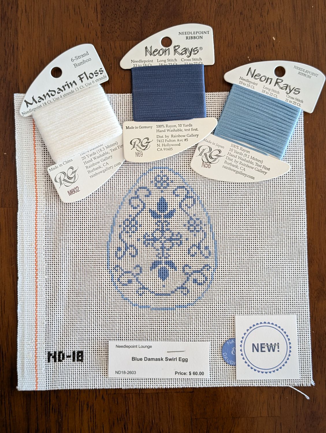 Blue Damask Swirl Egg Kit