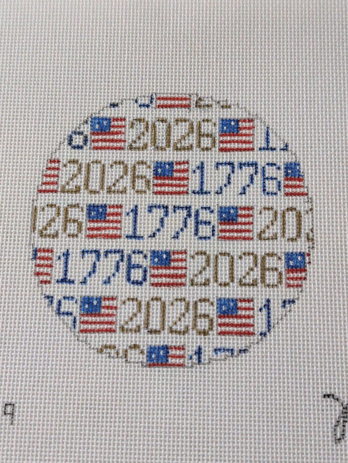 1776 2026 USA Flag Round